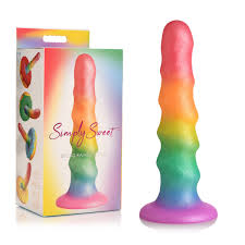 Simply sweet swirl rainbow dildo