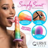 Simply sweet swirl rainbow dildo