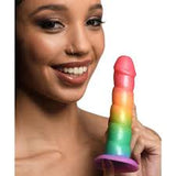 Simply sweet swirl rainbow dildo