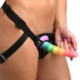 Simply sweet zigzag rainbow dildo