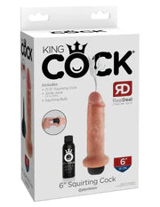 King cock 6" squirting cock