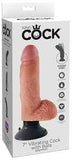 King cock 7" vibrating cock with balls