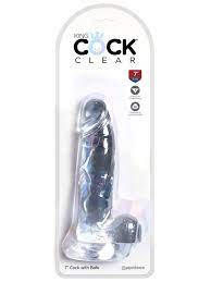 King cock clear 7" cock with balls