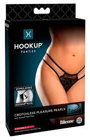 Hook up panties crotchless pleasure pearls