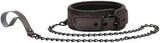 Elegant collar with leash bonded leather and neoprene