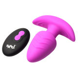 Rotating & vibrating silicone butt plug