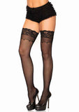 Leg avenue bow backseam stay up net thigh highs 1948