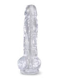 King cock clear 8” dong with balls