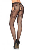 Leg avenue industrial net suspender hose with duchess lace top accent 1067