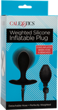 Weighted silicone inflatable plug medium