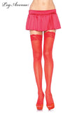 Leg avenue nylon sheer thigh highs with lace top 1011