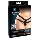 Hook up panties crotchless secret gem black