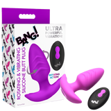 Rotating & vibrating silicone butt plug