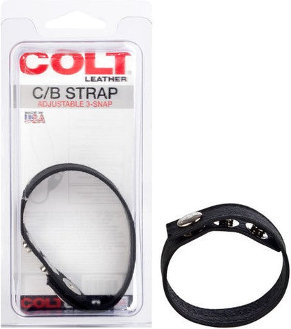 COLT Adjustable 3 Snap Leather Strap